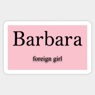 Barbara Name meaning Sticker